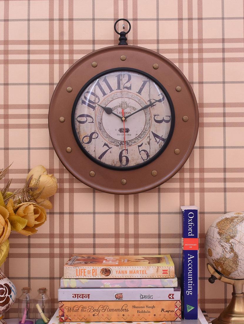 vintage iron wall clock by home sparkle - 14097087 - Standard Image - 2