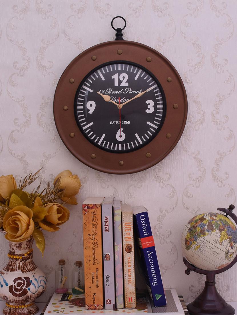 vintage iron wall clock by home sparkle - 14097088 - Standard Image - 2
