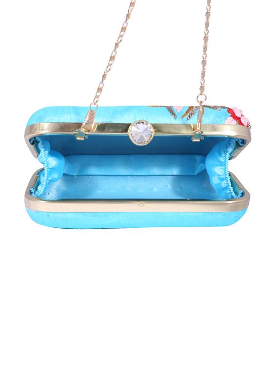 blue metal clutch - 14098056 - Standard Image - 2