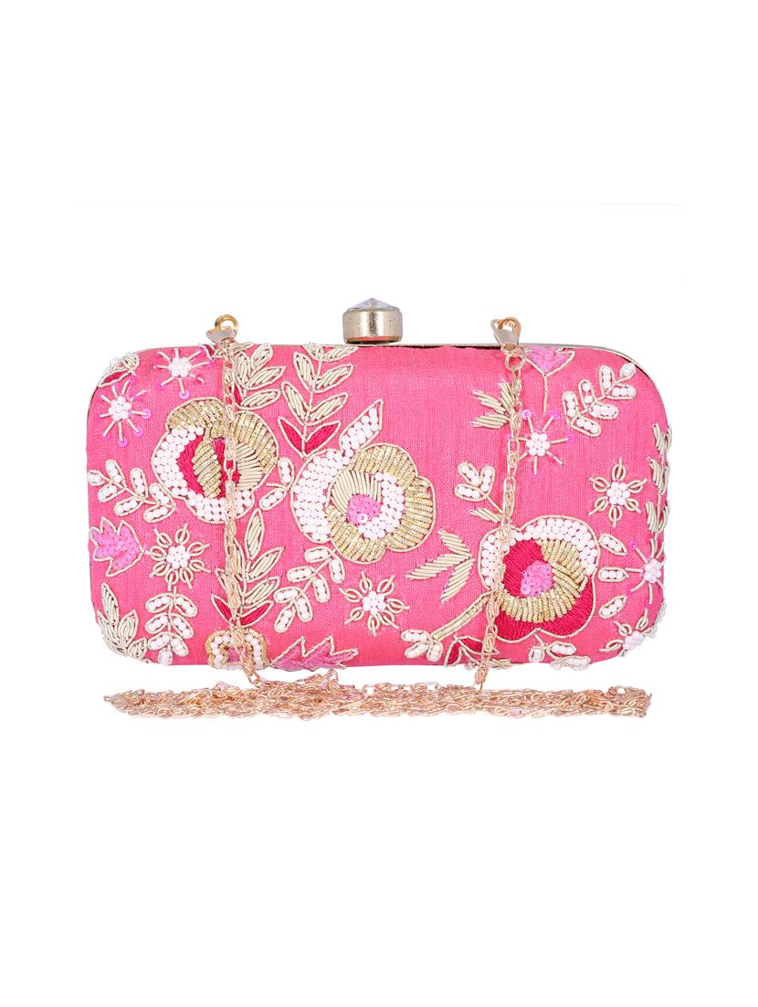 pink metal clutch - 14098059 - Zoom Image - 0