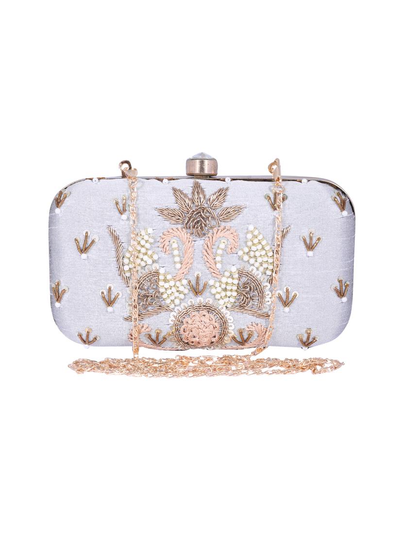 grey metal clutch - 14098061 - Zoom Image - 0