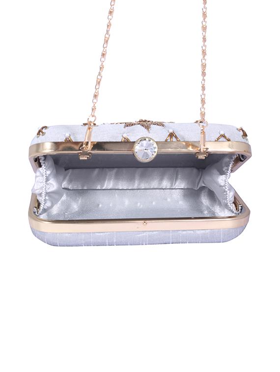 grey metal clutch - 14098061 - Standard Image - 2
