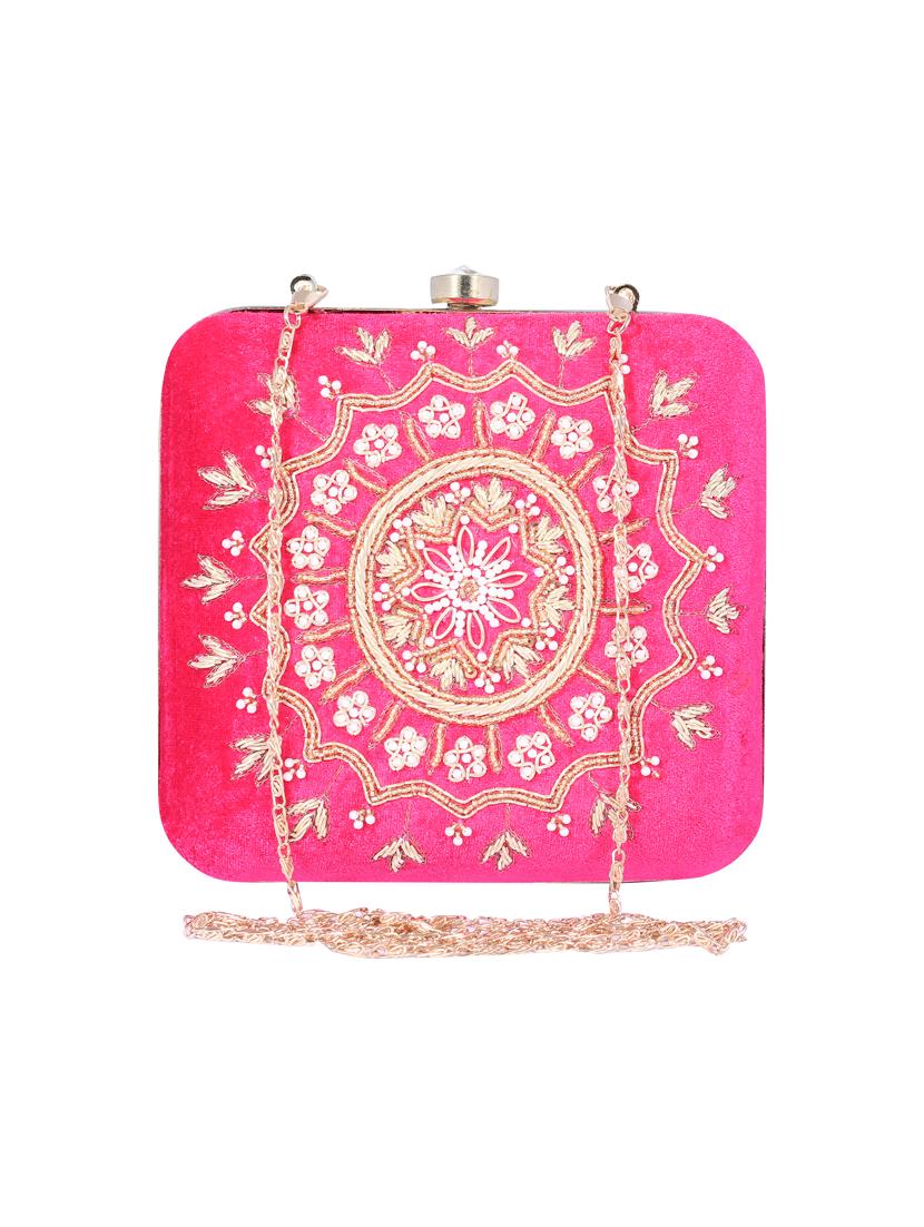 pink metal clutch - 14098072 -  Zoom Image - 0