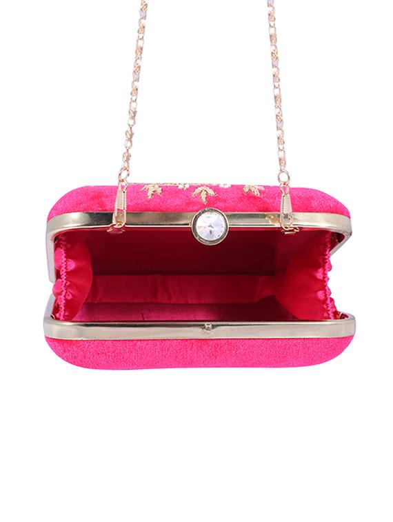 pink metal clutch - 14098072 - Standard Image - 2
