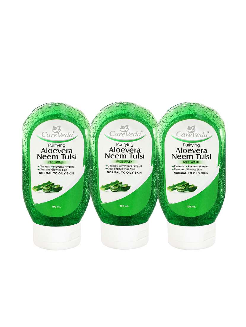  careveda purifying aloevera neem tulsi face wash 