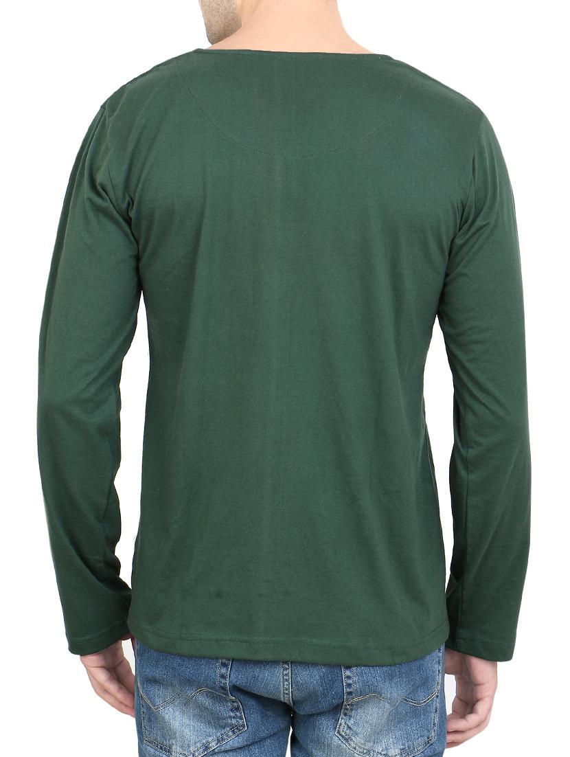olive green cotton t-shirt - 14102666 - Standard Image - 2