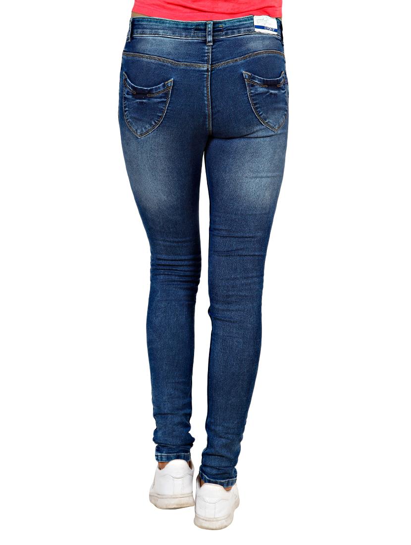 dark blue stone wash denim jeans - 14103694 - Standard Image - 2