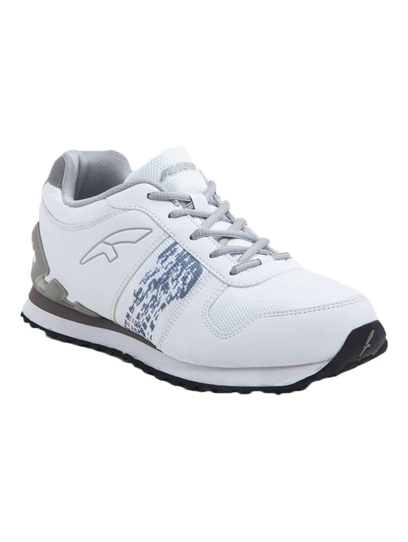 white mesh lace up sport shoe