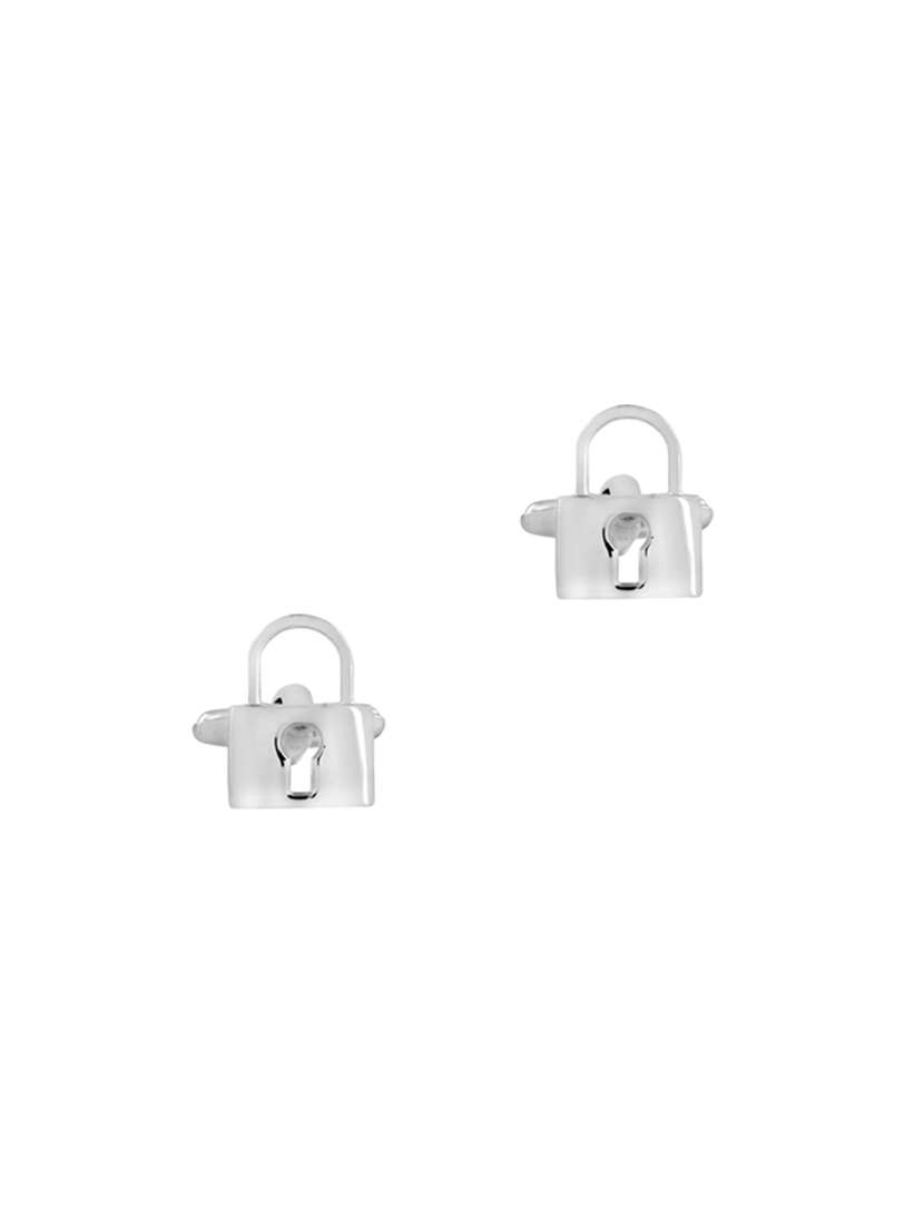 silver metal cufflink