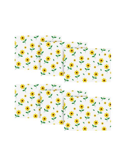 printed polyester set of 6 table mats by ambbi collections - 14113311 - Standard Image - 0