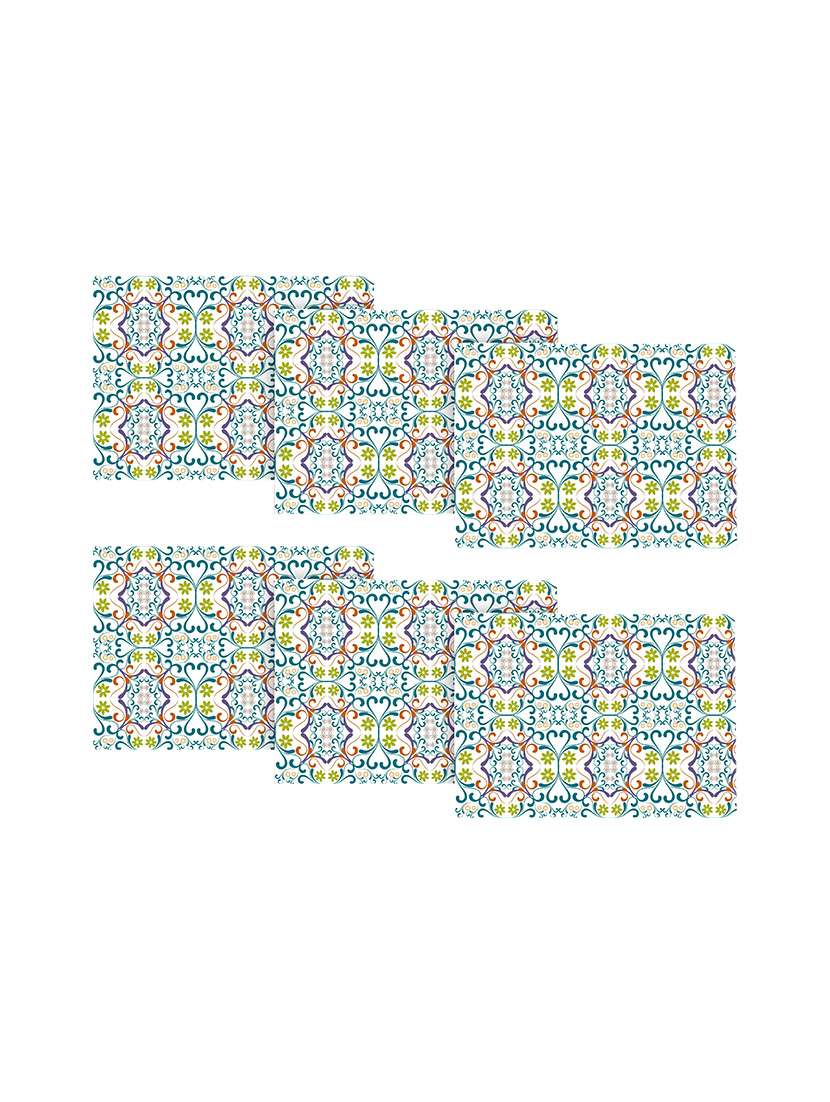 printed polyester table mat set of 6 pcs by ambbi collections