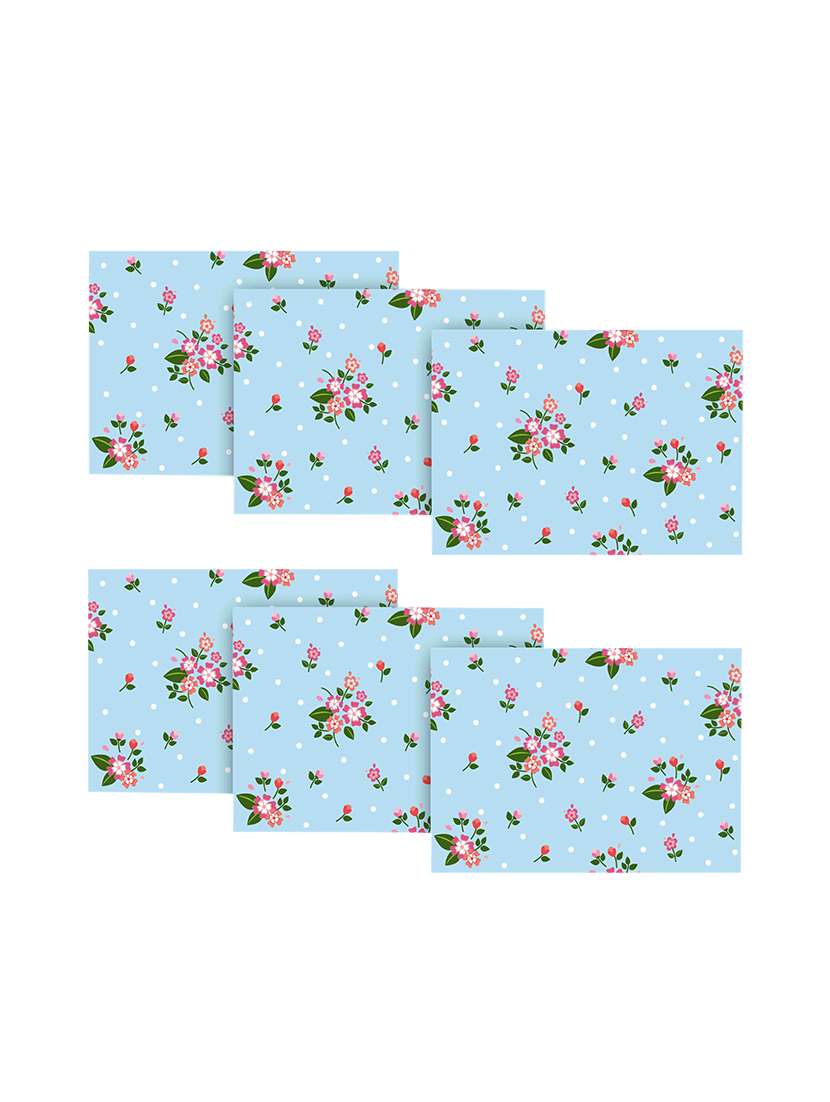 printed polyester table mat set of 6 pcs by ambbi collections