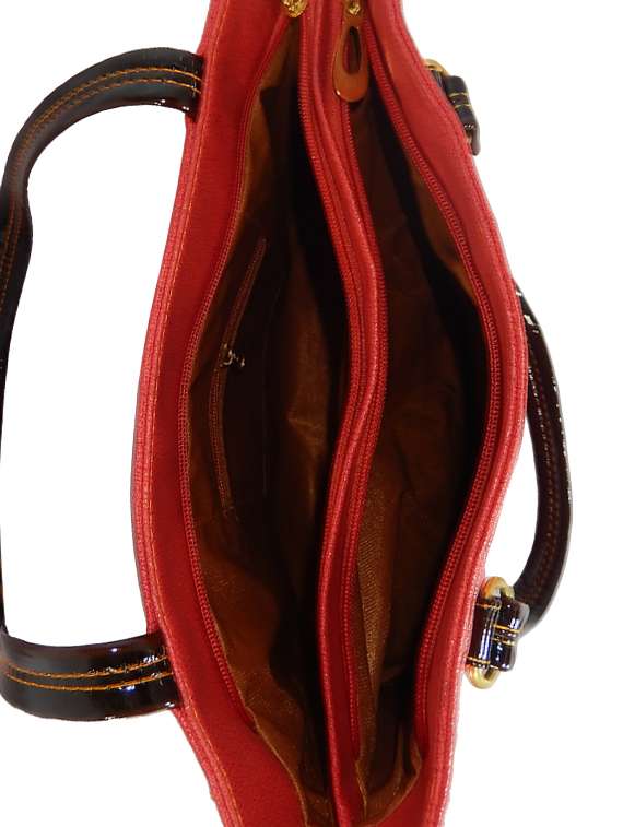 red leatherette  regular handbag - 14113452 -  Standard Image - 2
