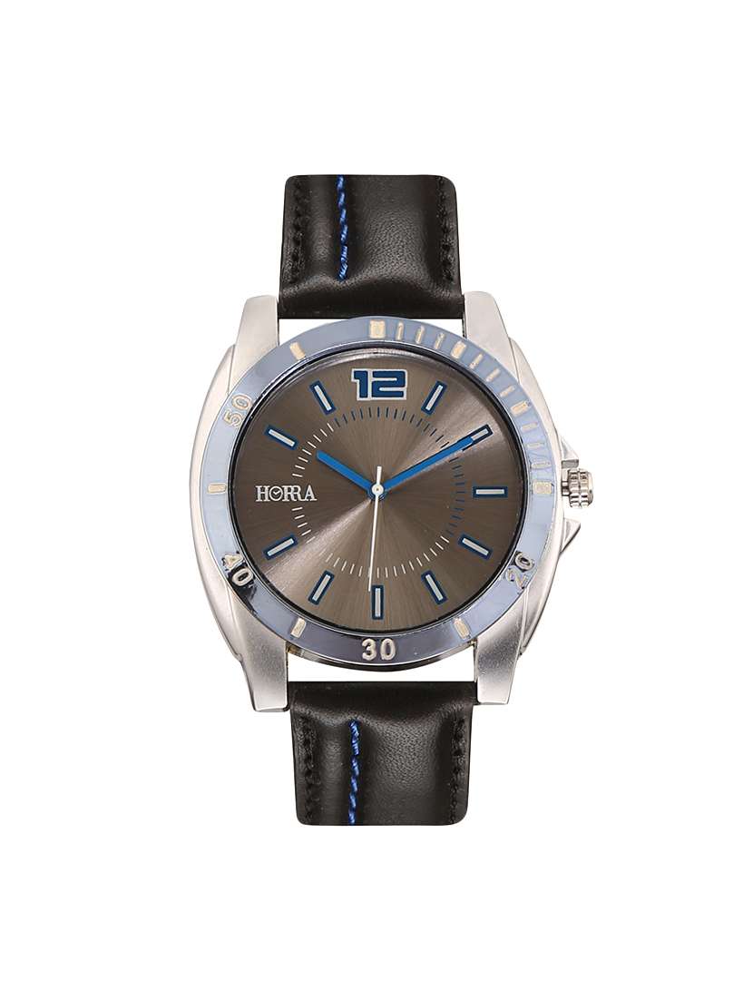 horra round analog dial  watch