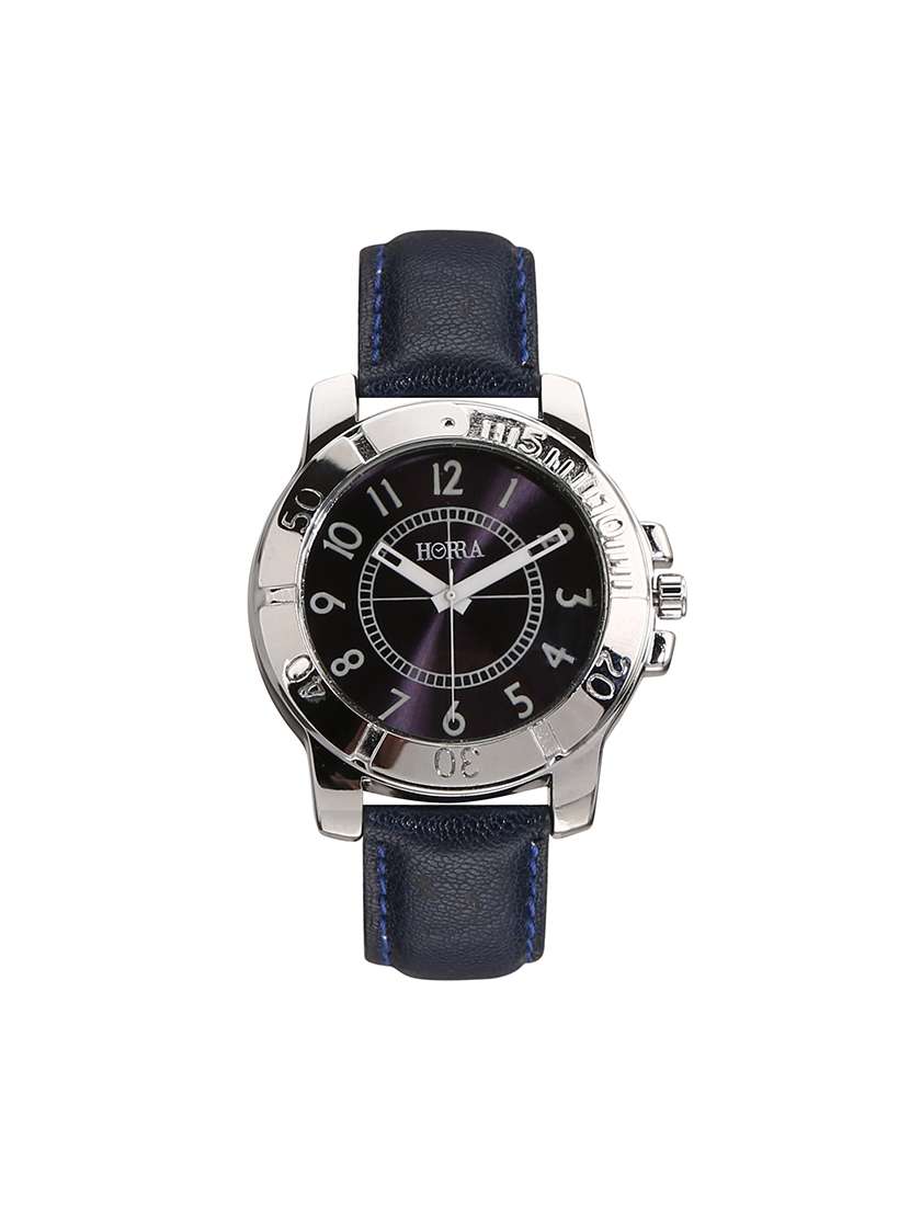 horra round analog dial  watch