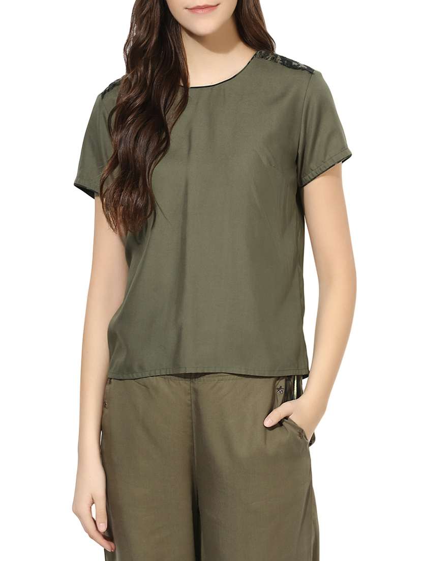 love generation olive cotton top