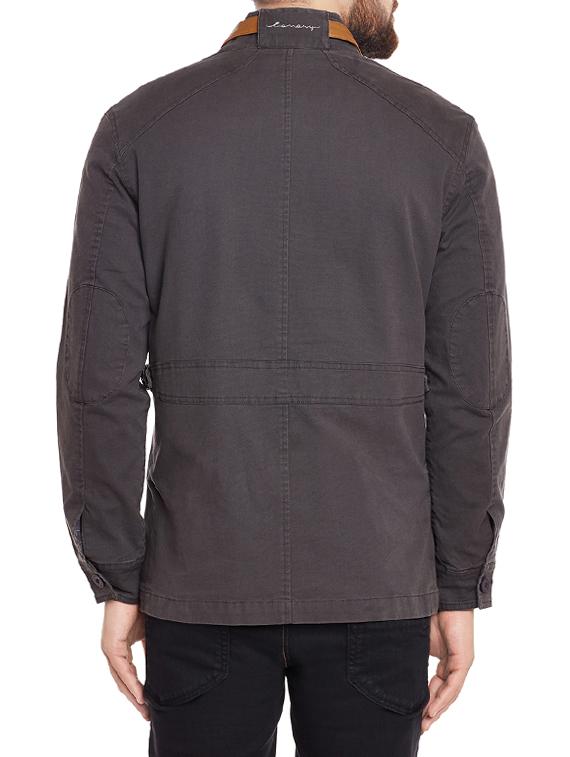 grey cotton casual jacket - 14127327 - Standard Image - 2