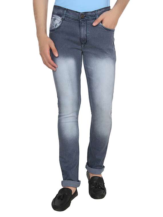 mens slim fit plain jeans - 14129599 - Zoom Image - 0