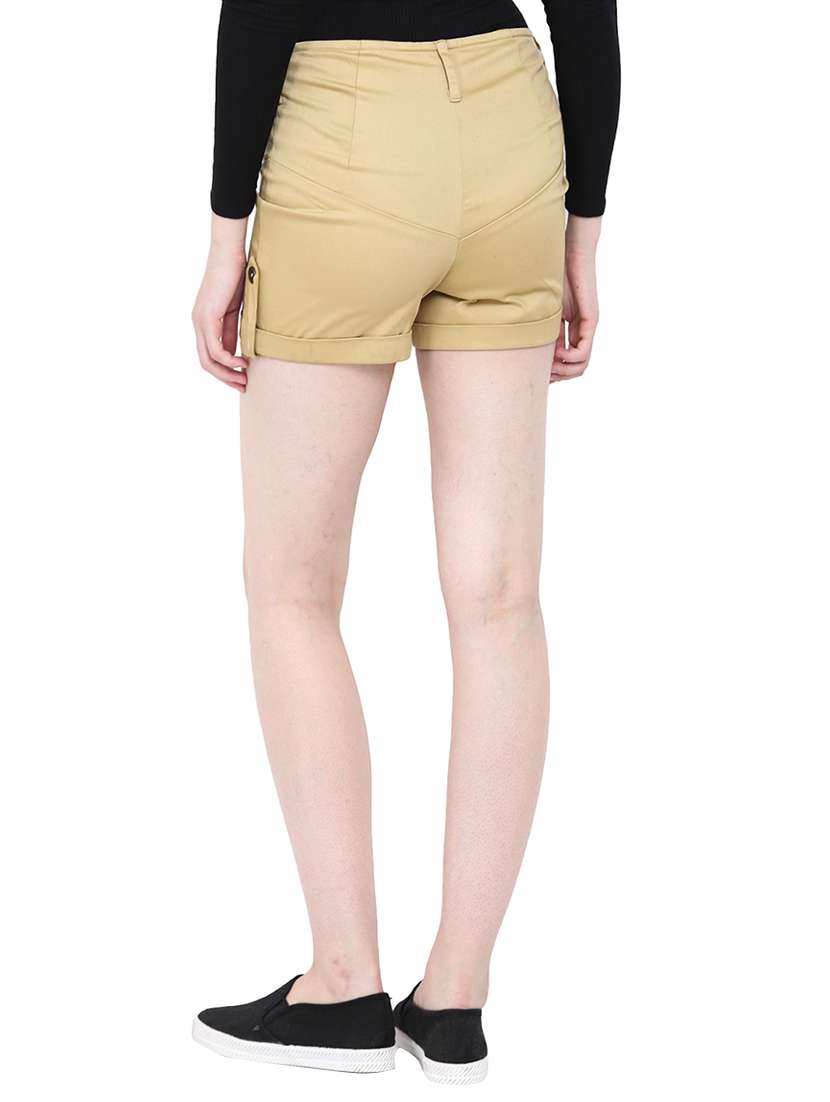 beige cotton regular shorts - 14129874 -  Standard Image - 2