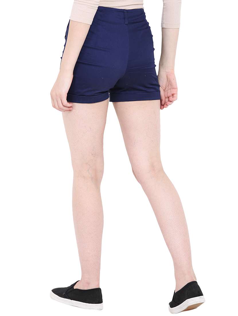 navy blue cotton regular short - 14129881 - Standard Image - 2
