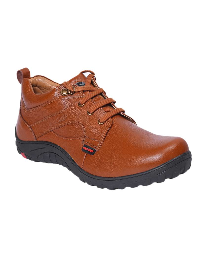tan leather lace up shoe