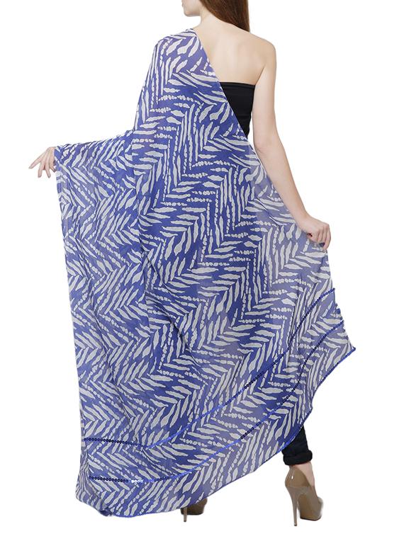 blue cotton stole - 14136127 - Standard Image - 2