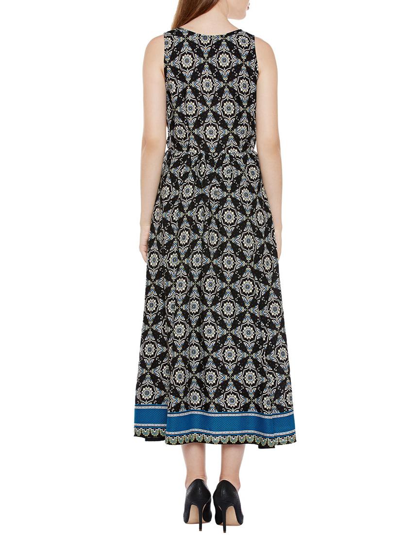 black printed maxi dress - 14137716 - Standard Image - 2