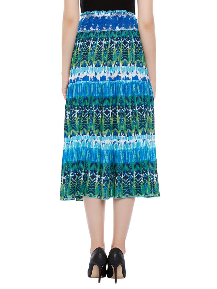 blue cotton aline skirts - 14137744 - Standard Image - 2