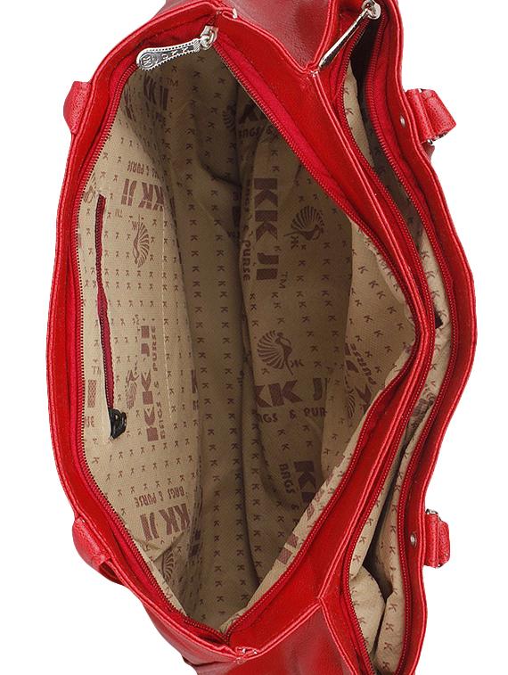 red leatherette regular handbag - 14151010 - Standard Image - 2