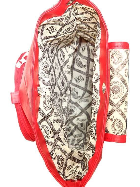 red leatherette  regular backpack - 14151037 -  Standard Image - 2