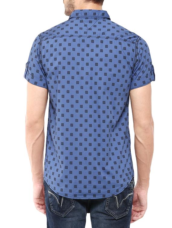 blue cotton casual shirt - 14153754 - Standard Image - 2