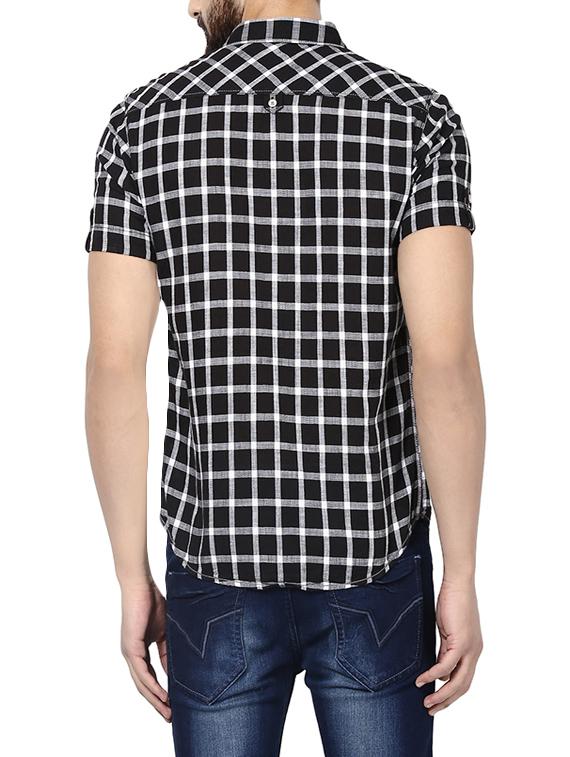 black cotton casual shirt - 14153765 - Standard Image - 2