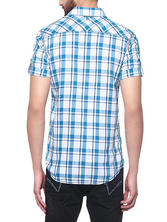 blue cotton casual shirt - 14153770 - Standard Image - 2