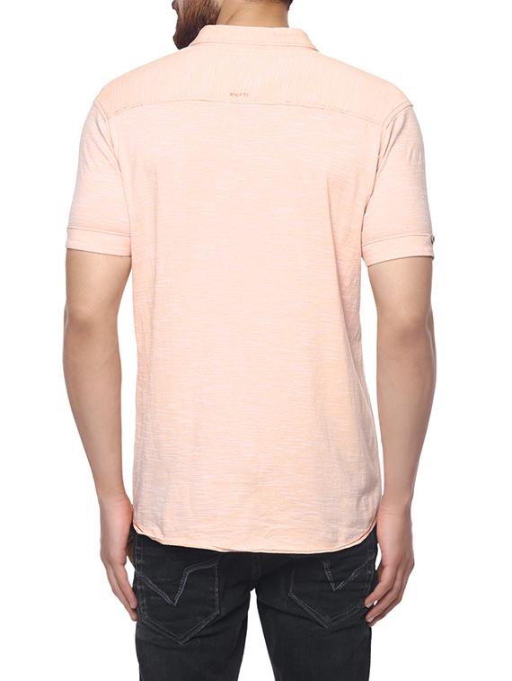 orange cotton casual shirt - 14153799 - Standard Image - 2