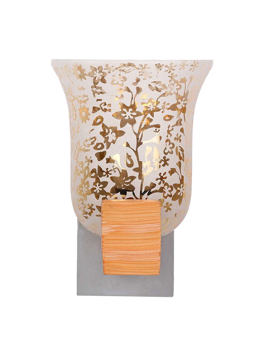 somil vintage glass wall lamp (hand decorative with golden somil design) a10 - 14154889 -  Standard Image - 2