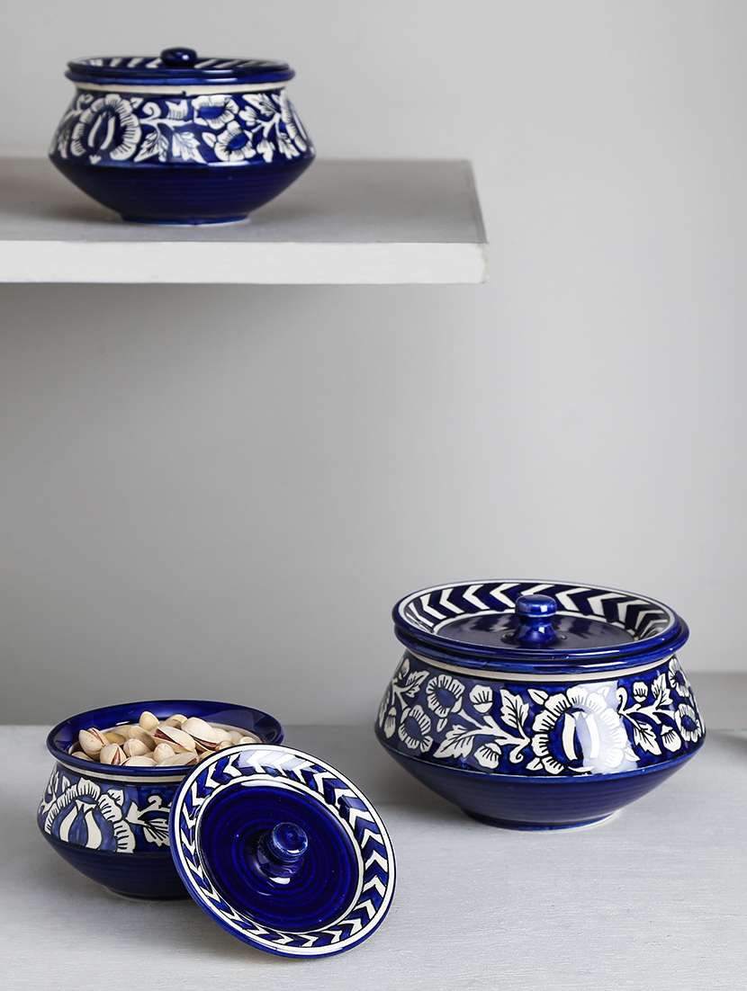 mughal ceramic handi set of 3