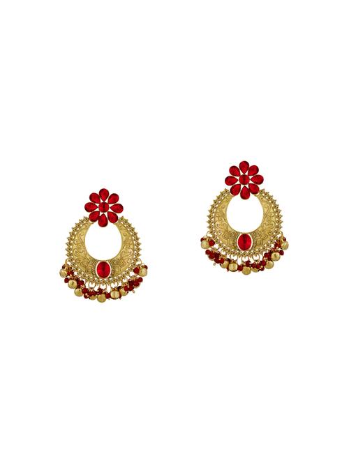 red metal chandelier earrings - 14161670 -  Standard Image - 0