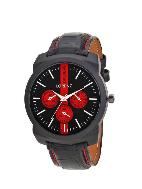 lorenz mk-1041a black red dummy chrono analog watch for men - 14162418 - Standard Image - 0