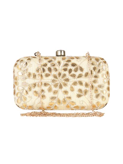 beige metal clutch - 14170569 - Standard Image - 0