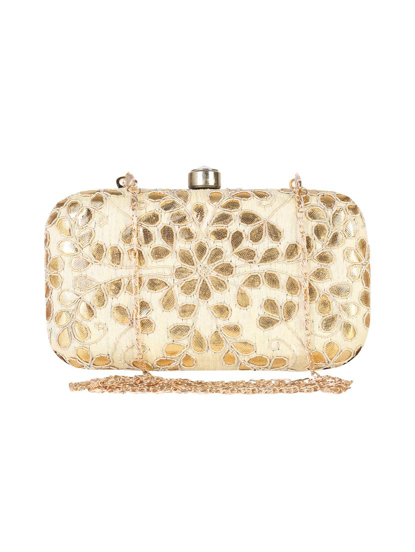 beige metal clutch - 14170569 - Zoom Image - 0