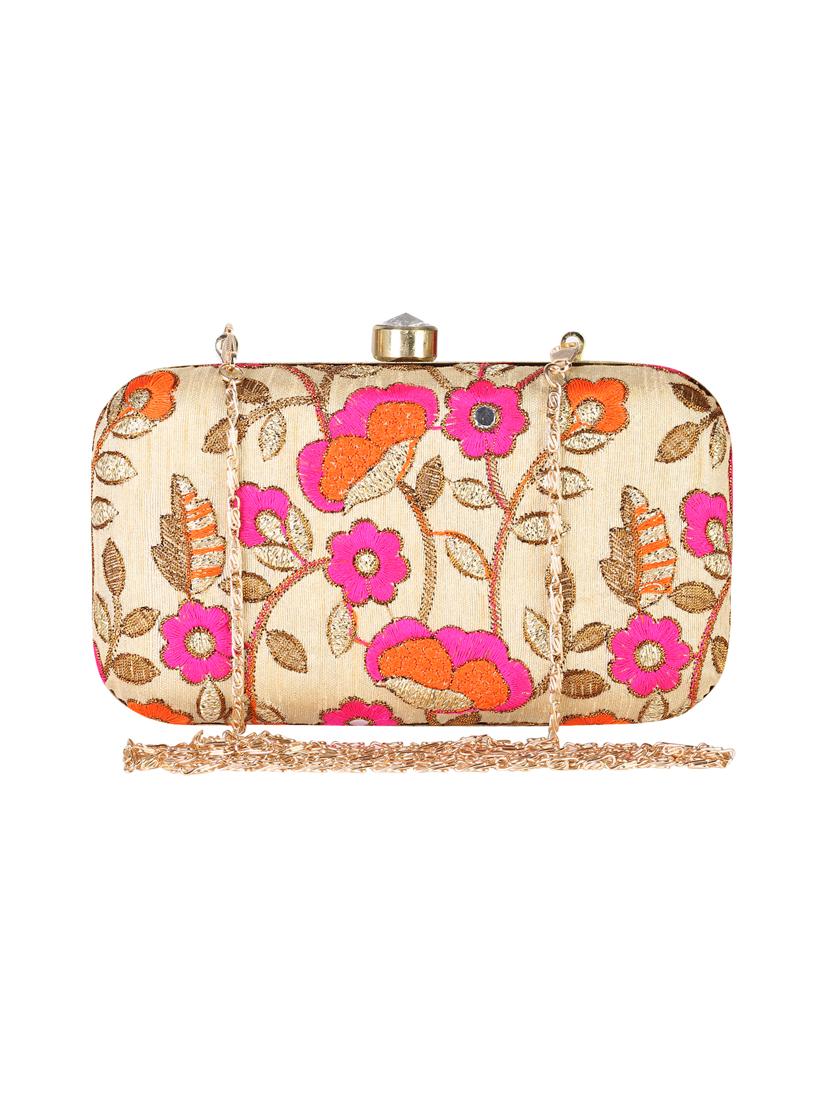 pink metal clutch - 14170571 - Zoom Image - 0