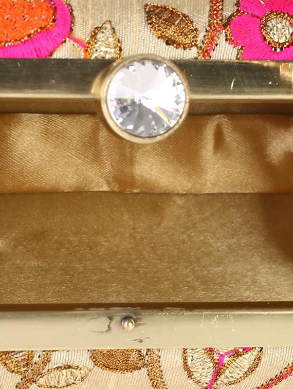 pink metal clutch - 14170571 - Standard Image - 2