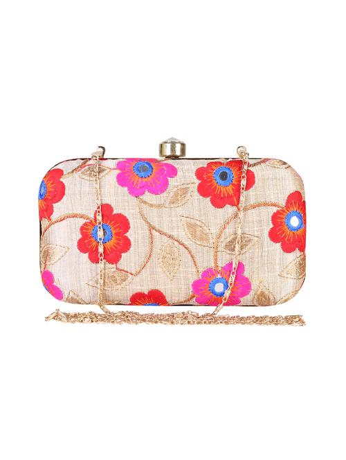 beige metal clutch - 14170572 - Standard Image - 0