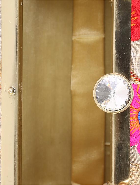 beige metal clutch - 14170572 - Standard Image - 2