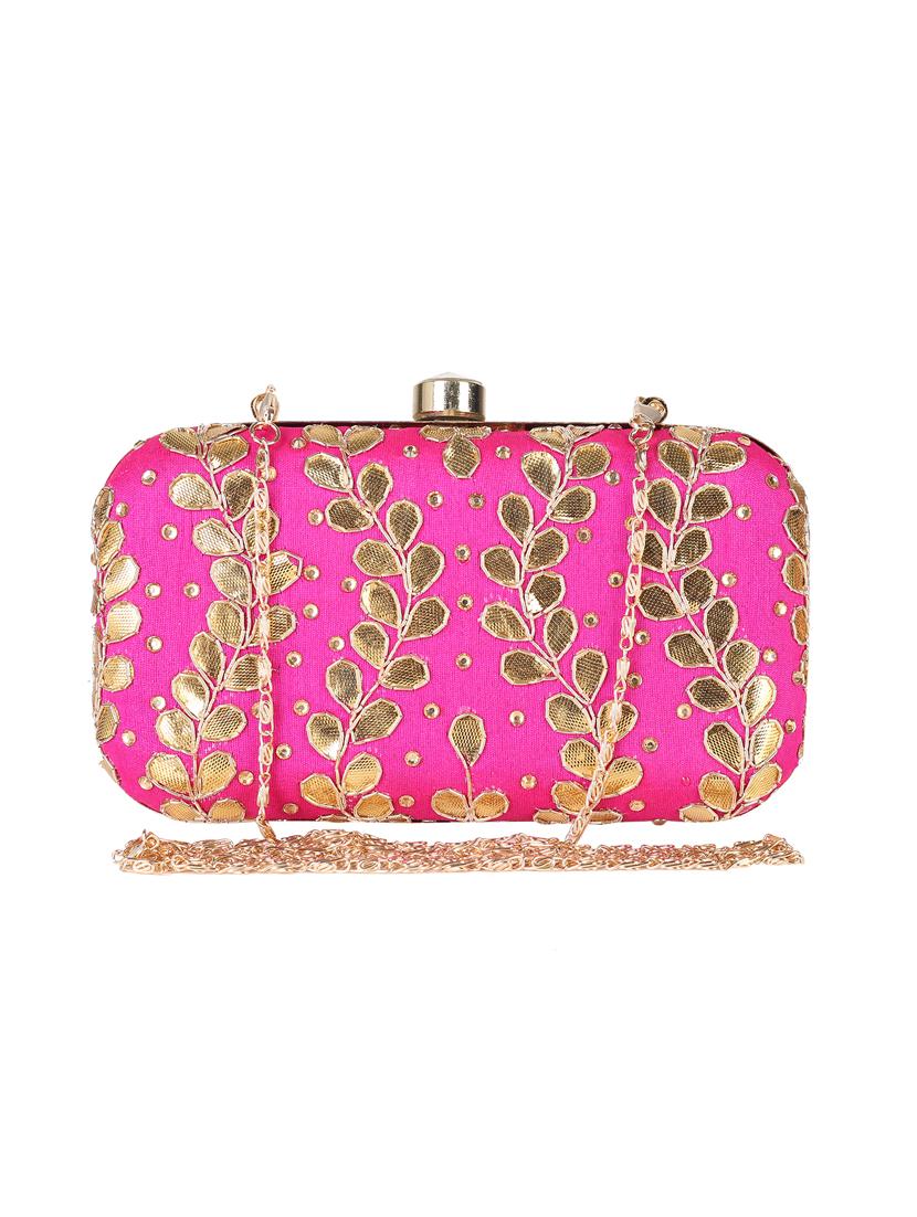 pink metal  clutch - 14170573 -  Zoom Image - 0