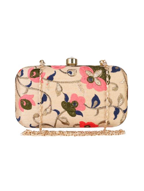 beige metal  clutch - 14170574 -  Standard Image - 0