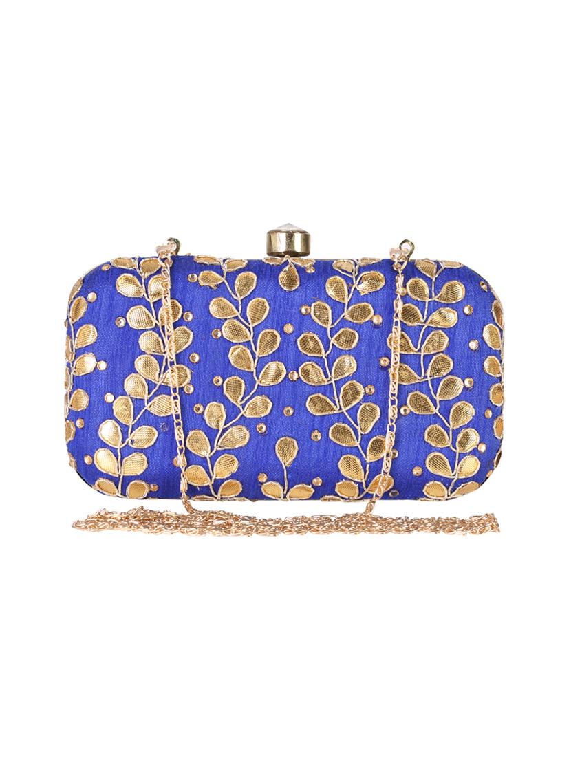 blue metal clutch - 14170575 - Zoom Image - 0