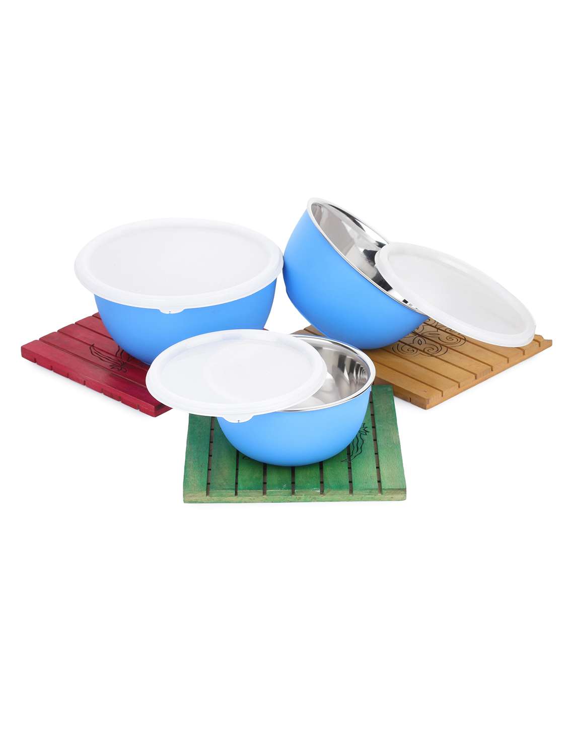 microwave safe stainless steel & plastic coated bowl