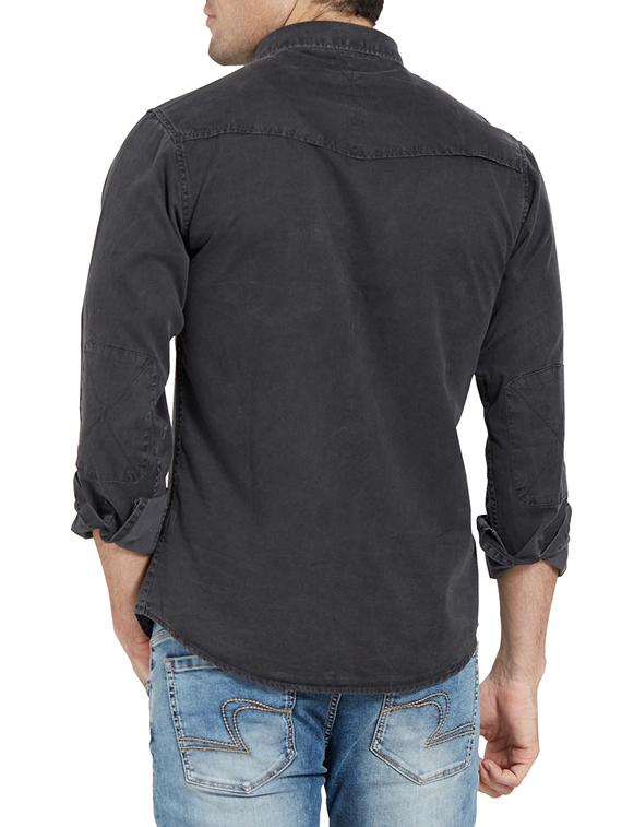 black cotton casual shirt - 14181534 - Standard Image - 2