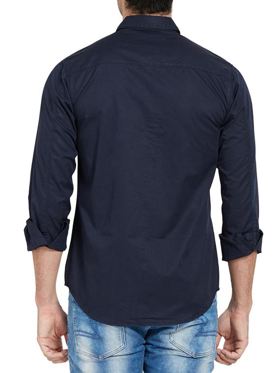 blue cotton casual shirt - 14181554 - Standard Image - 2